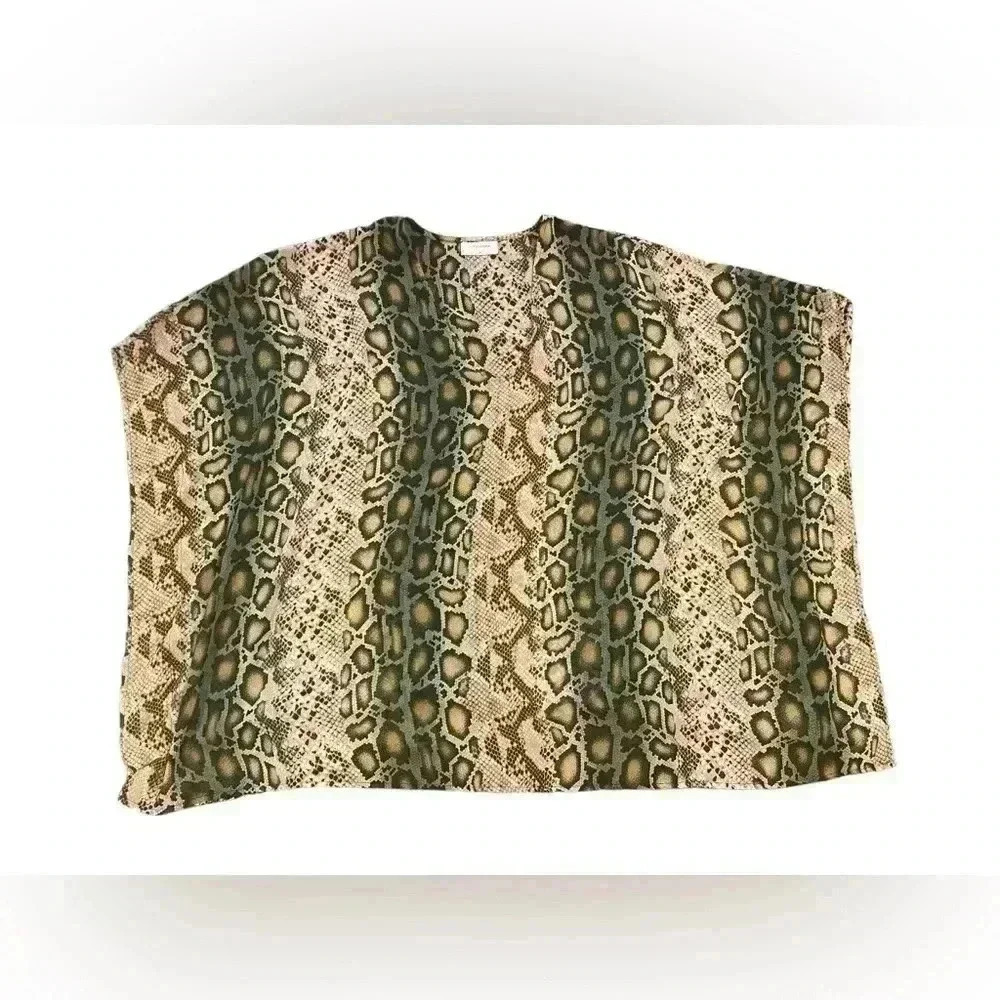 Snake Print Adrienne Oversized Flowy Top Size Medium